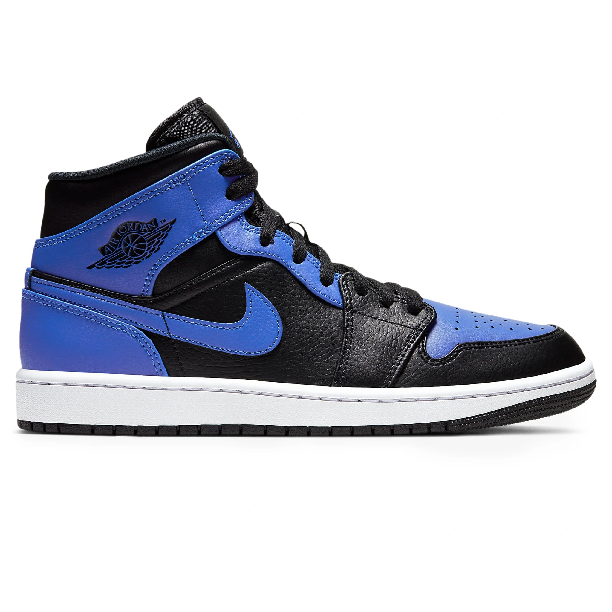 Side View of Air Jordan 1 Mid Hyper Royal 554724-077
